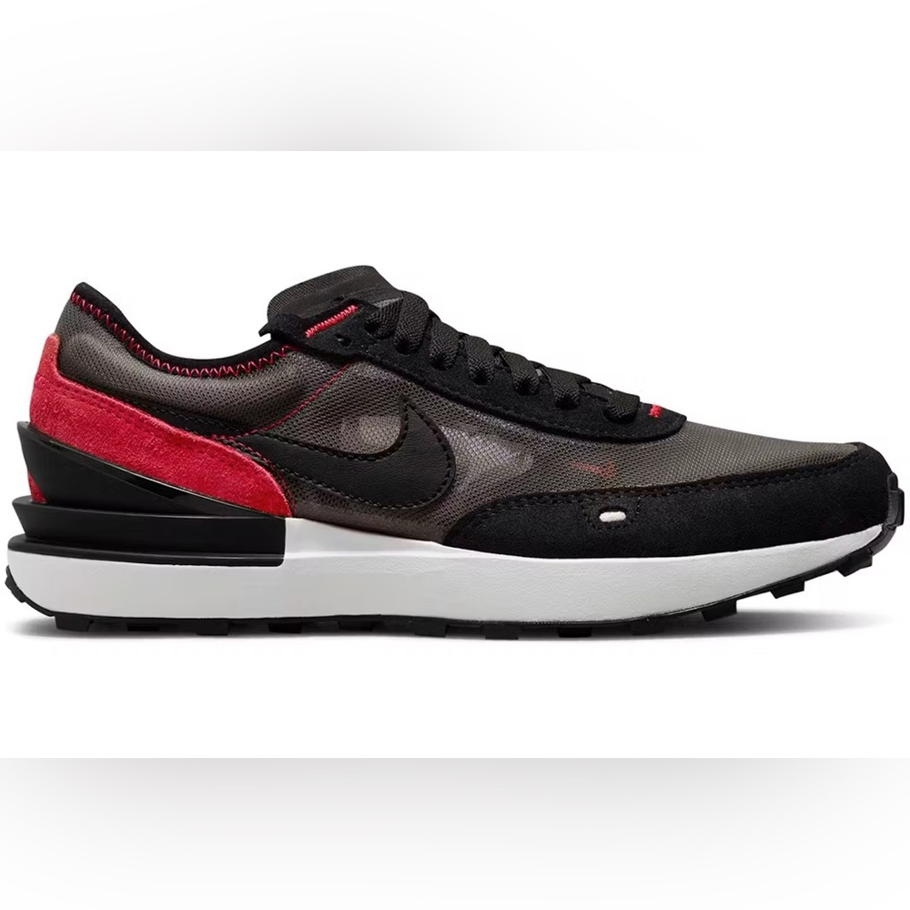 Nike Waffle One (GS) Big Kids' Shoes Flat Pewter-Black-Siren Red great condition